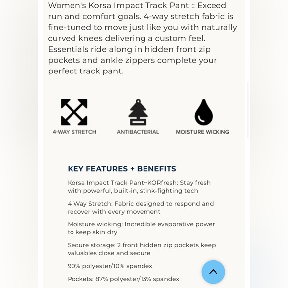 SOLD - ♥️ NWOT Korsa Impact Track Pant - Picture 3 of 12